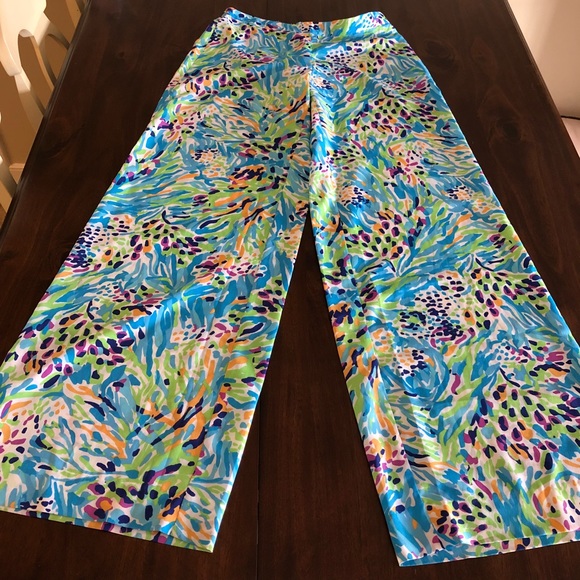 NWOT Lilly Pulitzer Silk Palazzo Pants - Picture 1 of 2